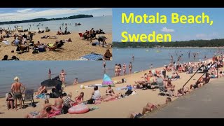 Motala beach Vlog|| Varamobadet på Motala Stranden|| Motala train station||  Linköping Train station