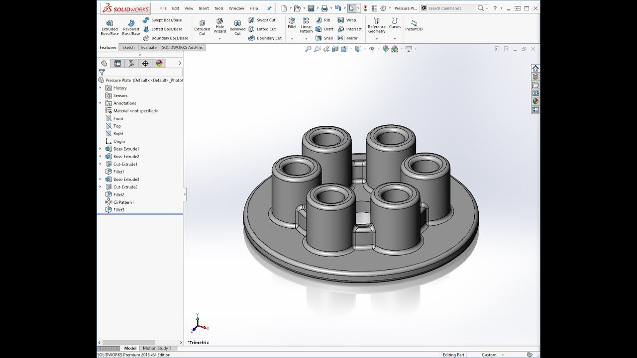 SOLIDWORKS Tutorial "Introduction To SOLIDWORKS (My First Part)" (01/10 ...