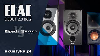 ELAC w naszej ofercie!  Porównanie kolumn DEBUT 2.0 B6.2 vs Pylon Pearl Monitor vs Klipsch R-50M