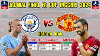 Jadwal Final FA Cup 2024 ~ MAN CITY vs MAN UNITED ~ HEAD TO HEAD