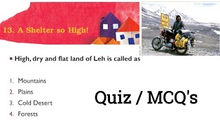 A Shelter so High Quiz Question | Class 5 EVS Chapter 13 | NCERT Class 5 Looking Around MCQ's