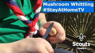 @CheshireScouts #StayAtHomeTV Episode 4 - Mushroom Whittling with Brendan & Declan