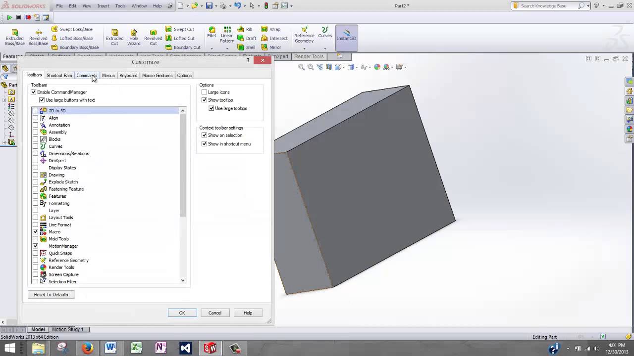 Solidworks Api Tutorial 1 Macro Recorder Youtube