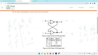 NOR GATE SR latch using virtual lab