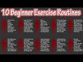 10 To 20 Week Beginner Full Body Exercise Workouts Routines - Exercises Plan For Beginners At Home