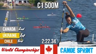 C1 Women 500m Final |  LIUDMYLA LUZAN CHAMPION | World Championships Halifax Canada 2022 | WAYkVlogs