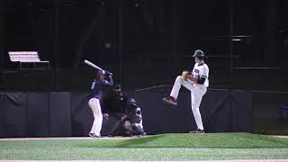 Matt Alduino throws five perfect innings in Yorktown Rebels GHVBL playoff game.