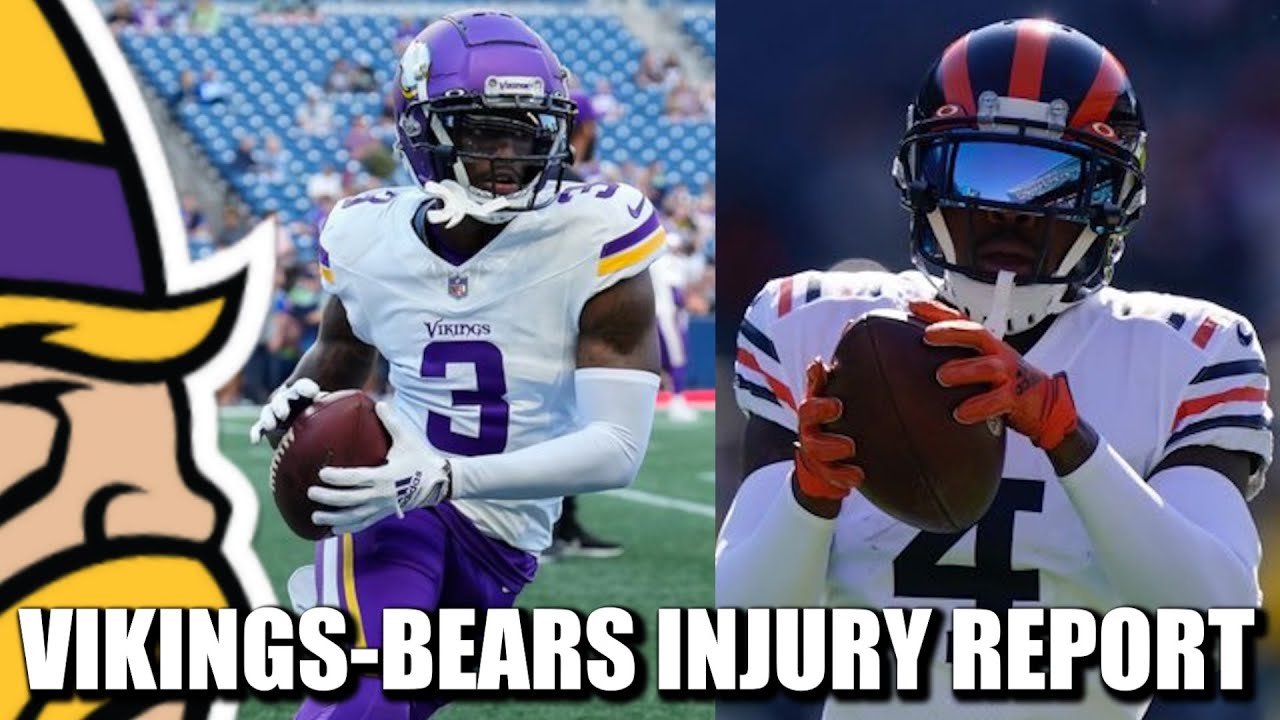 Second Vikings-Bears Injury Report: Jordan Addison Still Limited - YouTube