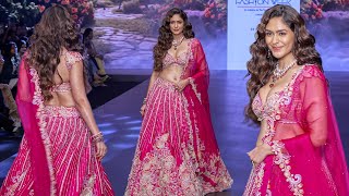 Mrunal Thakur Walking The Ramp In Gorgeous Bridal Look at Bombay Times Fashion Week 2024