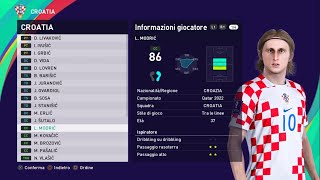 Croatia #fifa #worldcup2022 #efootball2023 PES 2021 #ps4 #ps5 #pc Patch Option File