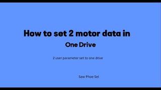 How to set two different parameters setting on one ABB Drive.