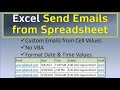 Excel Send Emails from Spreadsheet