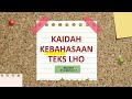 Kaidah Kebahasaan Teks LHO