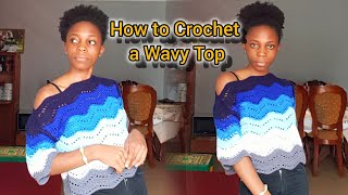 How to CROCHET a Wavy Top. How to crochet a Ripple Stitch top