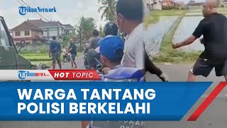 Diduga Terserempet, Oknum Warga Gianyar Bali Tantang Anggota Polsek Sukawati Berkelahi di Jalan