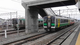 只見線 431D 会津若松駅発車シーン