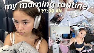 7 AM Morning Routine Vlog: "that girl" habits, productive day working from home, getting on track 📓🖇