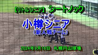 【リトルシニア】　シートノック　　小樽シニア（新人戦チーム）　　2024年9月16日