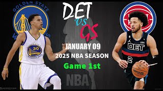 Golden State Warriors vs Detroit Pistons  1st QTR Game Highlights | NBA Season Jan 9, 2025