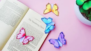 Easy DIY Origami Butterfly Bookmark / Bookmark Ideas / How to make bookmark / Farjana's craft
