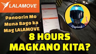 LALAMOVE | 8 HOURS BYAHE KAY LALA MAGKANO KITA? | Buhay Lalamove Rider Ep.60 #lalamoverider