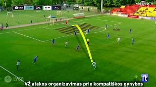 Liviu Antal and Vilniaus Žalgiris use the space behind the defence line