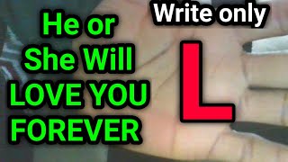 Write L on Your Left Palm And Make Him or Her Love You Forever