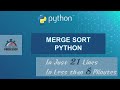 Merge Sort in Python | The Last Minute Professor