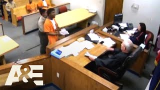 Court Cam: Judge PINS ANGRY Defendant Destroying Courtroom | A&E