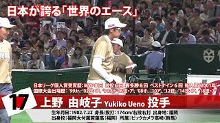 第32回オリンピック競技大会2020東京ソフトボール競技 日本代表候補選手 上野由岐子