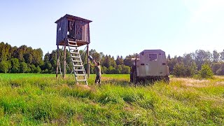 ДВЕ НОЧИ НА ВЫШКЕ В ОКРУЖЕНИИ ДИКОГО ЗВЕРЯ! ТОННЫ МЕТАЛЛОЛОМА В ЗАБРОШЕННЫХ ДЕРВЕНЯХ | НА ВЕЗДЕХОДЕ