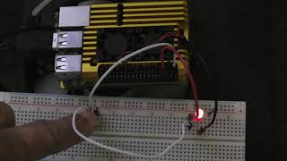Raspberry Pi Blinking LED with push button