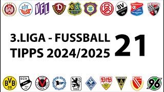 Fussball-Tipps 3.Liga - 21.Spieltag - Saison 2024/2025