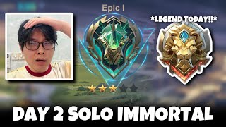 ESCAPING EPIC \u0026 ENTERING LEGEND TODAY!! SOLO TO IMMORTAL DAY 2!I 🔴