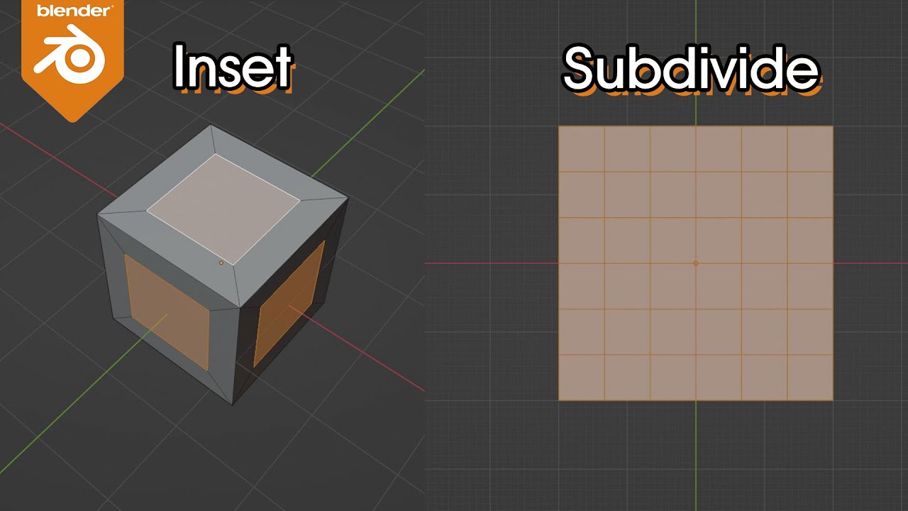 [Blender Basic Lecture] Modeling 04 : Inset, Subdivide - YouTube