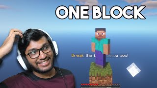 ONE BLOCK IN KHATARNAK MINECRAFT PART 1 !!