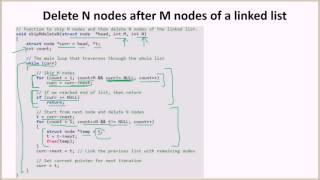 Delete N nodes after M nodes of a linked list | GeeksforGeeks