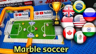 Marble Race:  Soccer Collision countryballs friendly #7 tournament 2023 - Fubeca World Cup