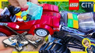 Lego Police High Speed Chase and Monster Truck Pretend Play