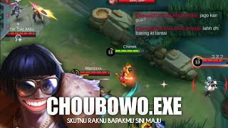 CHOUBOWO.EXE JADI REBUTAN MEMBUAT LAWAN KESAL SAMPAI UNINSTALL ML🗿 #mobilelegends