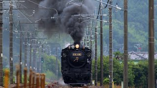 [4K]上越線 渋川-敷島 D51 498 EF64 1053 2022.07.12(試運転/質屋踏切)