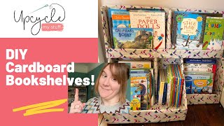 How to Make a Kid's Bookcase out of Cardboard Boxes!