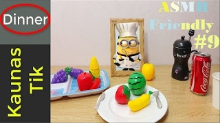 Kaunas and Minions Eating Fruits - ASMR !! Kaunastik Dinner #9|ASMR eating sounds no talk (Klunatik)