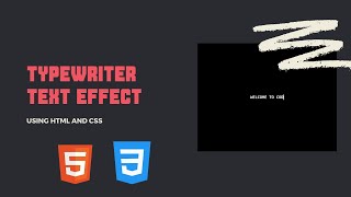 Typewriter Text Effect using only HTML and CSS without Javascript | DIY