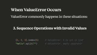 Learn about ValueError in Python - From course I built 2 years ago #pythonprogramming