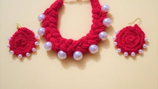 Woolen Pearl Necklace | Handmade Jewelry Making | Woolen Jewelry Making |