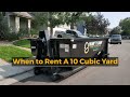 When to Rent A 10 Cubic Yard Roll Off Dumpster in Westminster CO