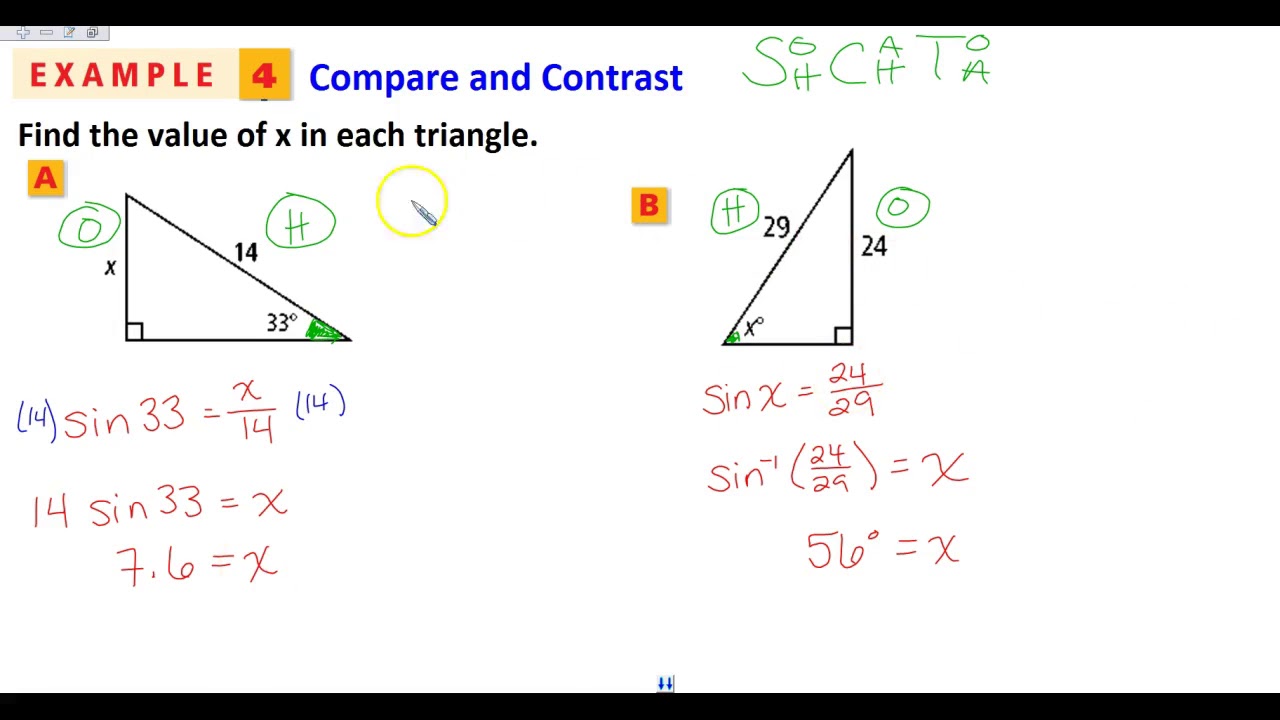 8-3 Solving Right Triangles - YouTube