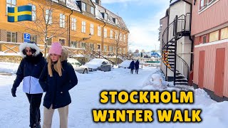 A Trip to Djurgården Island in Stockholm - Sunny Winter Walk - 4K 60FPS