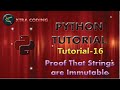 Python Tutorial #tutorial 16 || Strings are immutable in Python